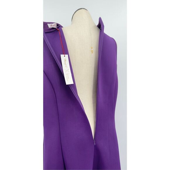 Monif C‎ Jasmine Neoprene Hi Low Dress Purple Size 1 Plus Size - Picture 4 of 9